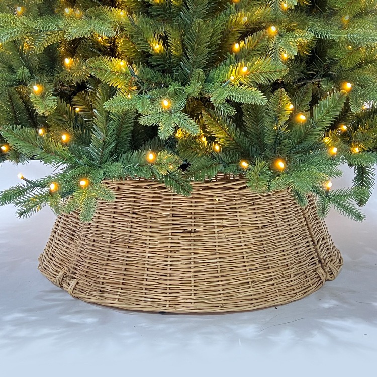 Personalizada transfronteriza árbol de Navidad nórdica base árbol de cerco hecho a mano decoración de falda plegable árbol de Navidad cerco de árbol