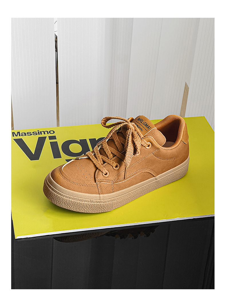 Sapatos masculinos de couro, elegantes e versáteis, casuais, com sola macia e cano baixo_voghion.com