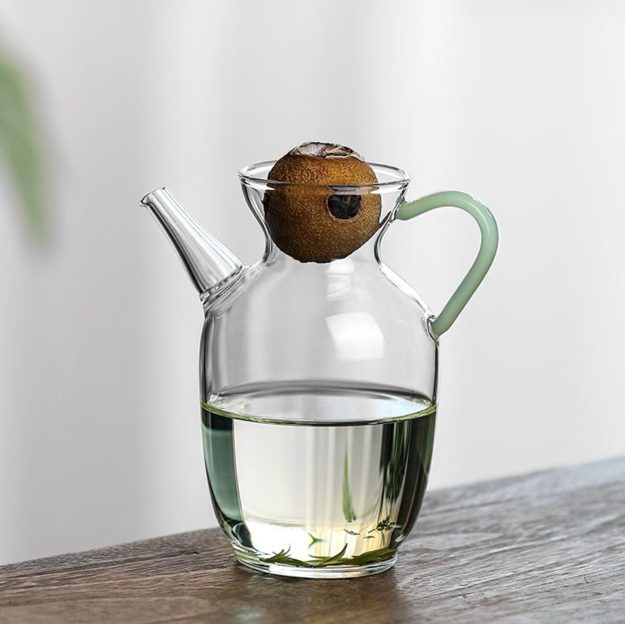 Green tea jade, teapot