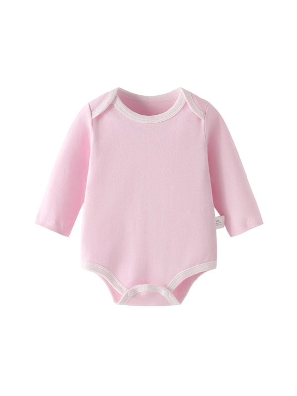 ベビーローブ春と秋の三角長袖ベビーコットン0-1歳の女の子用ジャンプスーツ2025|undefined