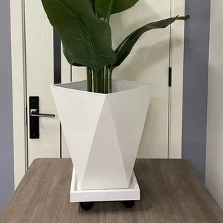 北欧简约塑料树脂花盆特大号加厚仿陶瓷大口径客厅落地种树深高盆
