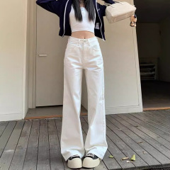 175背の高い弾力カジュアルなミニラップジーンズの女性ファッションに合わせて、腰が高くて痩せています。