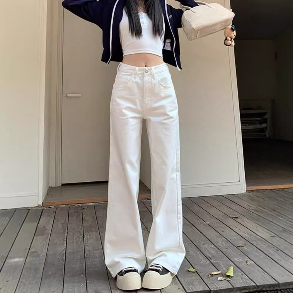 175 Tall Stretch Casual Micro-blared Jeans Women's Fashionable All-match High Waist Slim Slim-fit Trendy Trumpet Pants