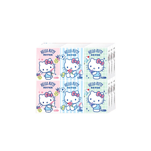 18-pack Sanrio handkerchief paper genuine authorized portable toilet paper thickened and enlarged for going out toilet paper wholesale