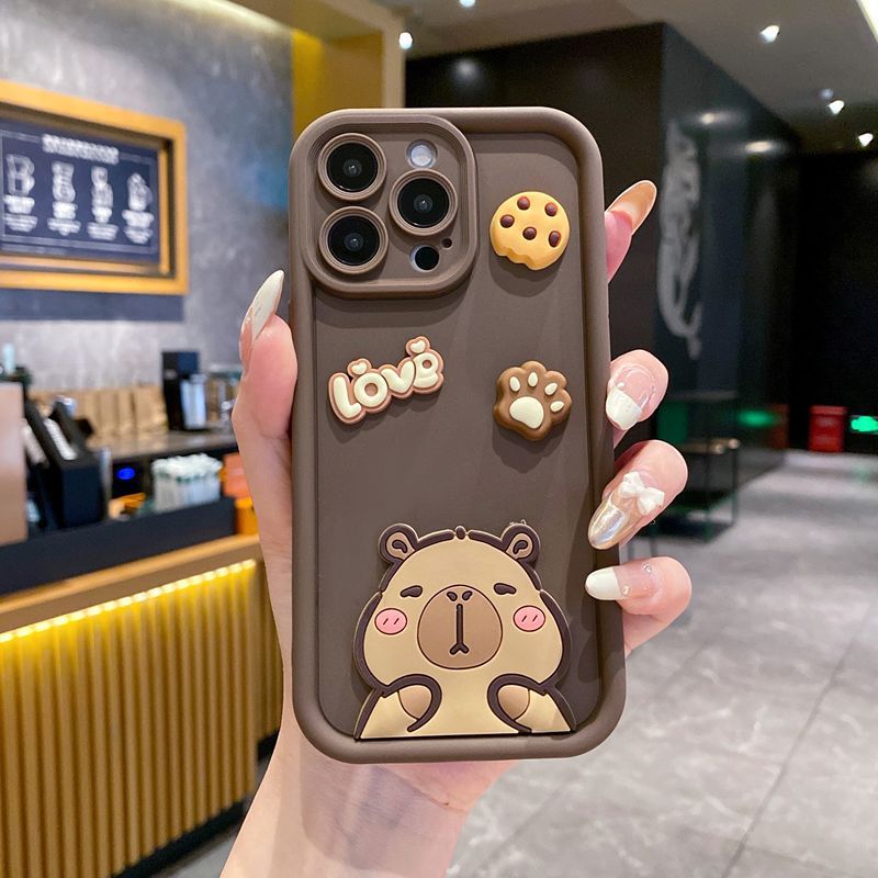 Cover telefono capibara carina per iphone 11 12 13 14 15 16 17 pro_voghion.com