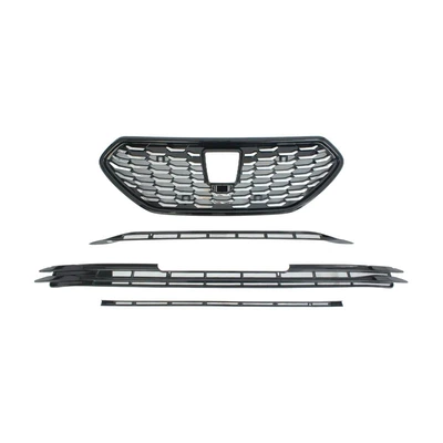 Suitable for 23-25 Toyota Crown Automobile anti-insect net - abs-glossy-black-mirror-silver-upper-insect-proof-net-with-stars-glossy-black-lower-insect-proof-net-removable