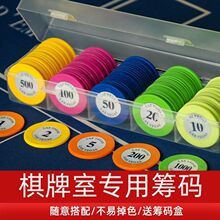 麻将筹码币棋牌室专用筹码卡片德州扑克积分代币加厚耐用筹码全套