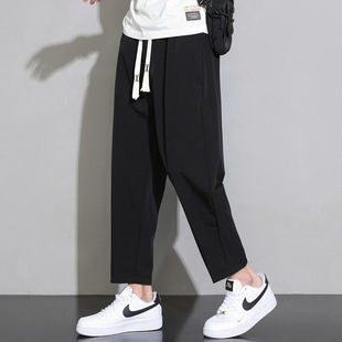 [Factory direct supply] pants men's 2024 new spring and summer pants men's sports pants ice silk pants men's pants loose