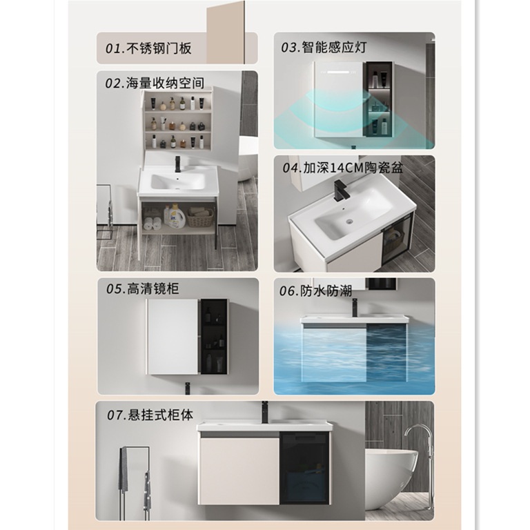 Nuevo gabinete de baño de panal de abeja simple lavabo lavabo cerámica lavabo lavabo lavabo