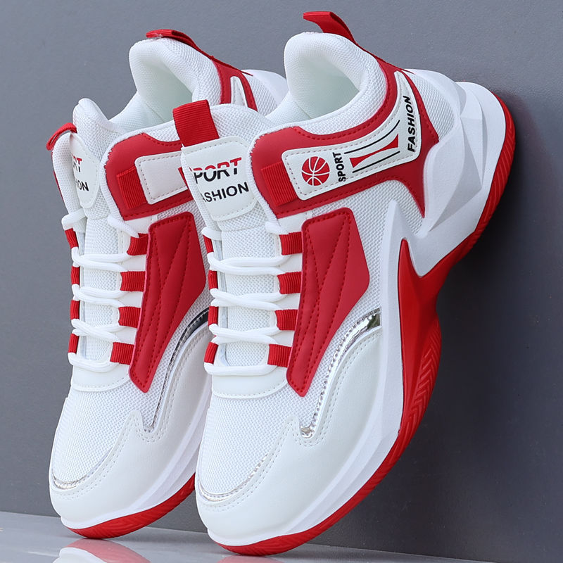 2025 Spring New Men's Shoes Mesh Leather High-Top Basketball Shoes Sports Shoes Red Mesh Shoes Douyin Kuaishou Dropshipping 2025 Spring New Men's Shoes Mesh Leather High-Top Basketball Shoes Sports Shoes Red Mesh Shoes Douyin Kuaishou Dropshipping