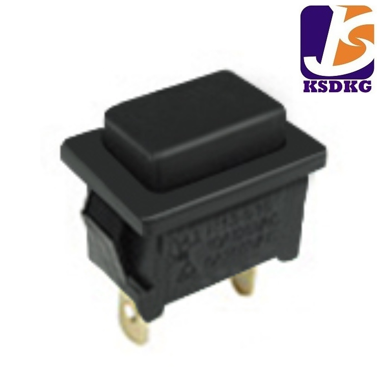 厂家直供 黑色塑料按钮开关 批发两脚船型翘板开关