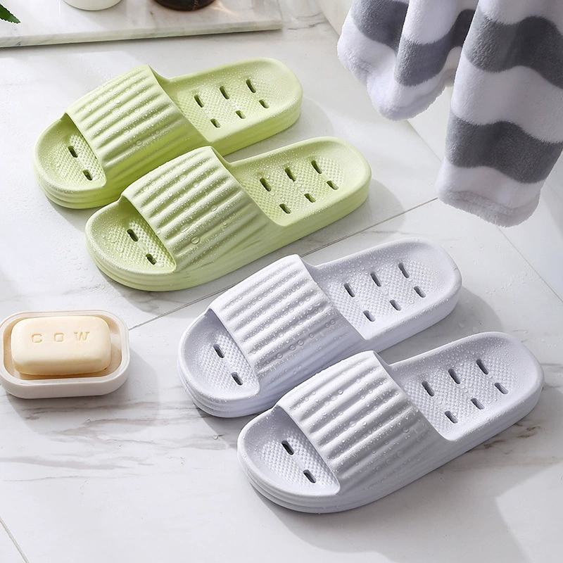 Тапочки Женские домашние для ванной комнаты, Нескользящие полые дезодоранты, ощущение навоза, толстая подошва, домашние летние Тапочки