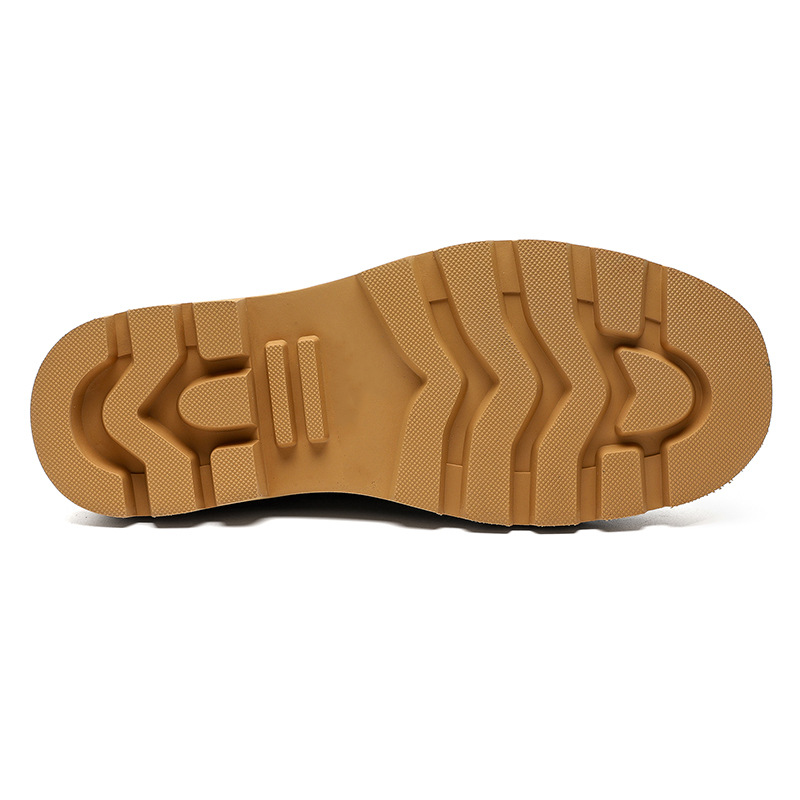 ShoeVault Derby Cow Suede Genuine Leather Toe Thick Low Top Big Yellow Boots Soft Bottom Non-Slip Fashion Men Shoes Trendy_voghion.com