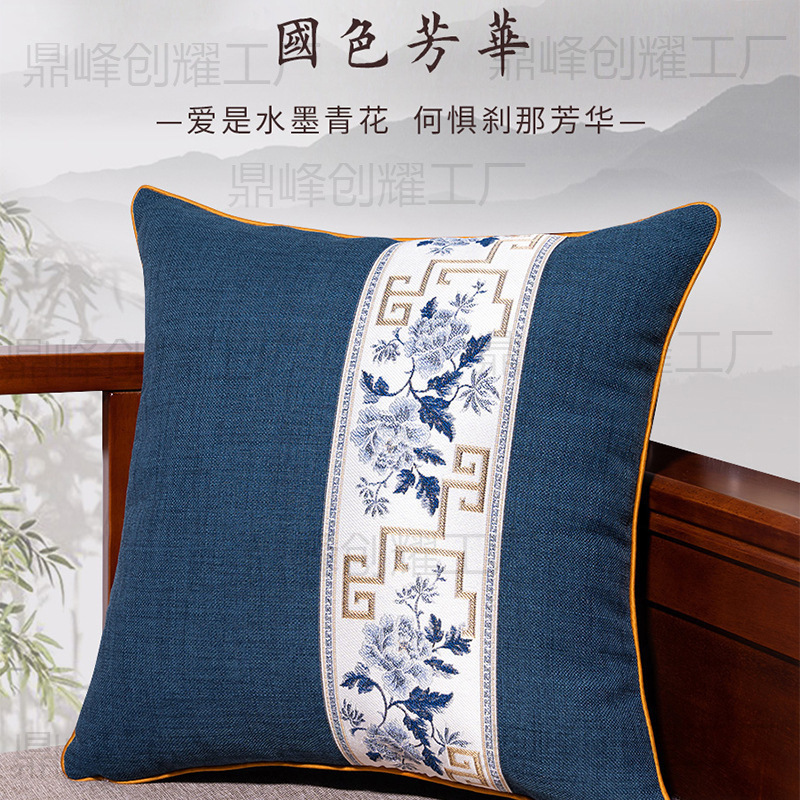 中国風のリビングルームの枕マホガニーソファ枕ベッドサイド大型背もたれクッションコアクッションカバー中国風の腰卸売|undefined