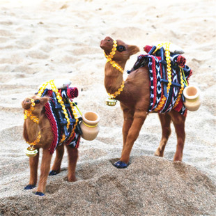 Factory Price Wholesale Desert Simulation Camel Tourist Souvenirs Ornaments Twin Peaks Camel