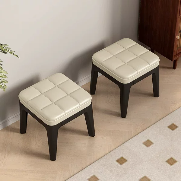 Low Stool Thickened Soft Bag Stool Stackable Door Shoe Changing Stool Modern Simple Household Living Room Plastic Small Bench Stool