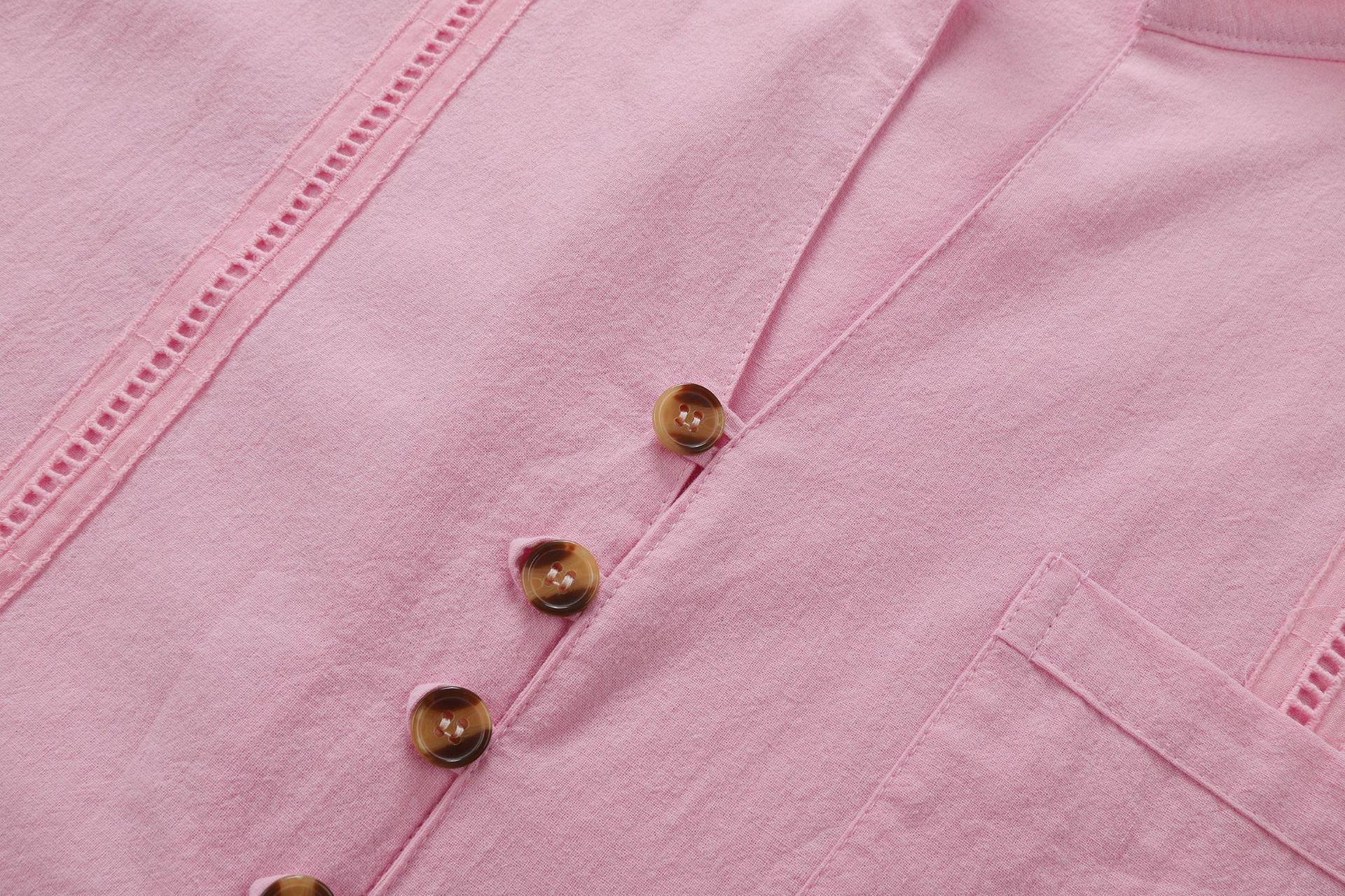 Men's Long-sleeve Patchwork Cotton-linen Coat With Pockets_voghion.com