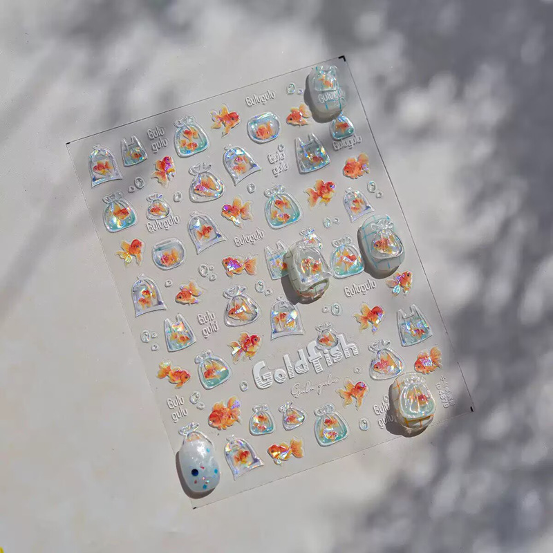 Summer Shell, Goldfish, Starfish New Style Nail Art Stickers, Ocean DIY Decoration for Pen Holders, Water Cups, and Nail Decoration
