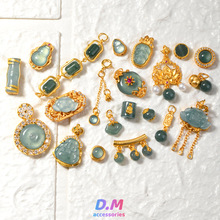S925���y��Ȼ�{ˮ�����J����ɢ���������ִ����diy��������