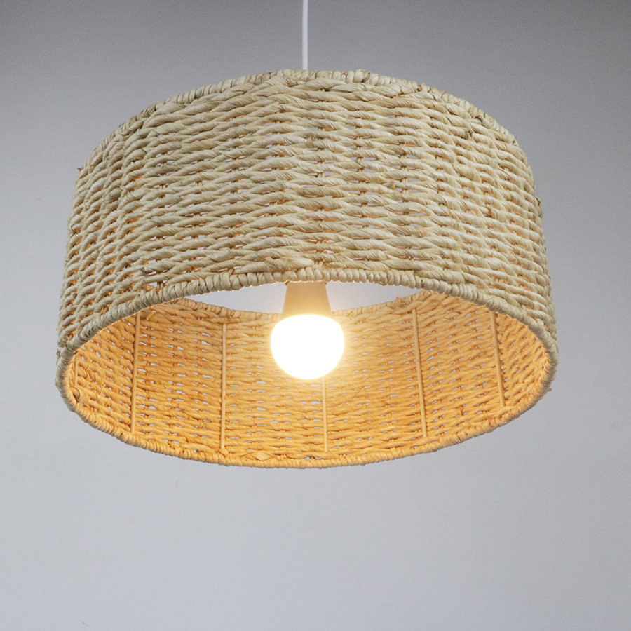 Cama y desayuno Zen chino pastoral creativo ratán papel cuerda pantalla dormitorio balcón restaurante bambú tejido cuerda de papel tejido araña