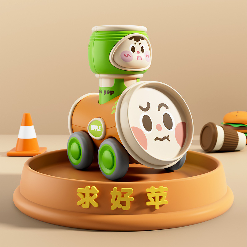 按压可乐饮料玩具车儿童按压车口哨玩具造型玩具卡通车幼儿园礼品|undefined