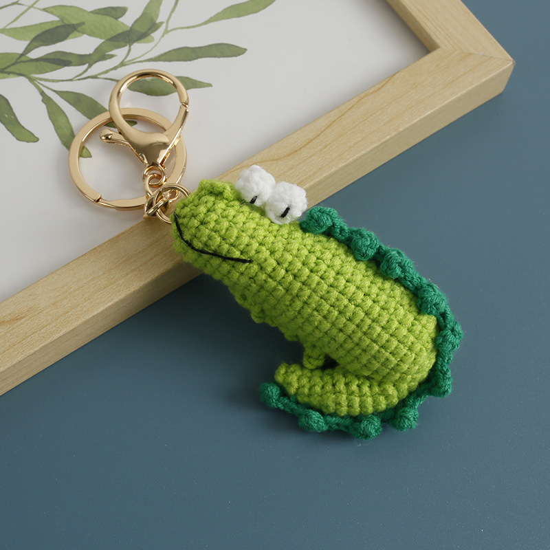 New Handmade Crocodile Pendant, Crocheted Green Crocodile Keychain, Handmade Animal Ornament New Handmade Crocodile Pendant, Crocheted Green Crocodile Keychain, Handmade Animal Ornament