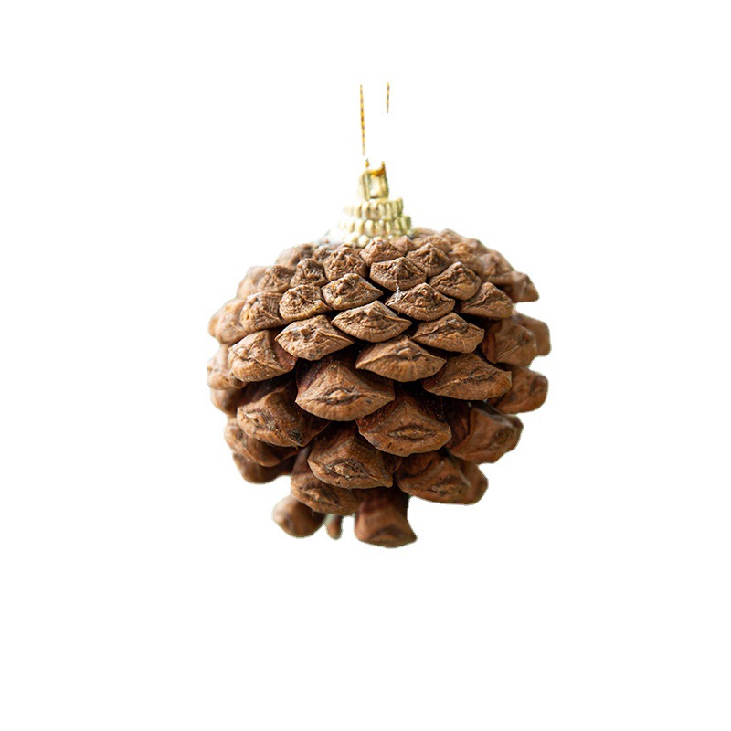 Decoraciones navideñas de piñas, adornos para árboles de Navidad, decoraciones navideñas, adornos colgantes, flores secas al por mayor