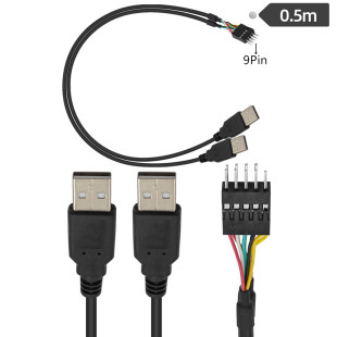 USB AM/�Ű�2.54/2*5P�Ű�USB�� �pUSB���^�D�Ű�9Pin 9����往