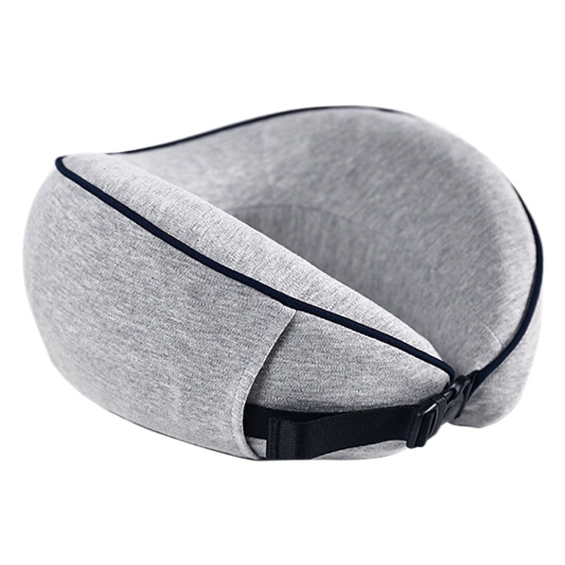 Almohada de viaje en forma de U de espuma viscoelástica, superventas transfronteriza, almohada de cuello para avión, almohada en forma de U de rebote lento para la columna cervical.