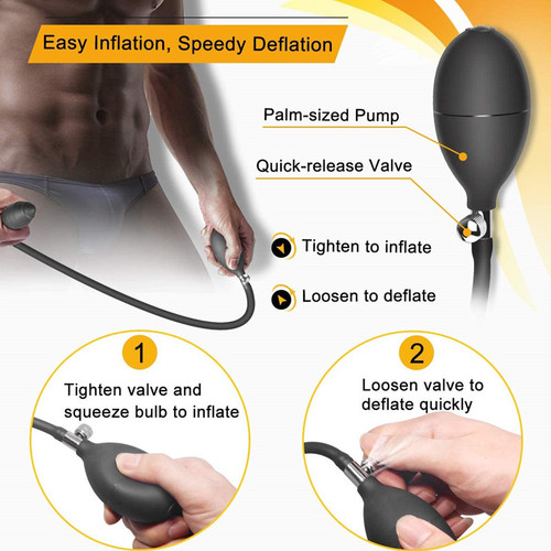 Inflatable anal plug silicone adult sex toy factory AliExpress Amazon air pump bead expansion anal dilator