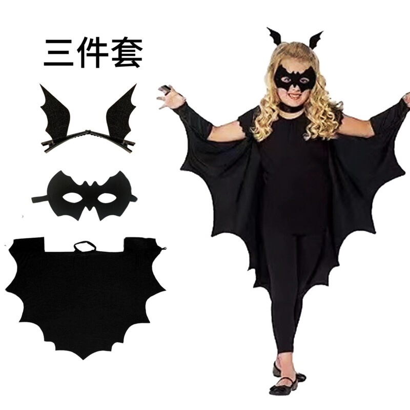跨境亚马逊爆款万圣节创意搞怪场景拍摄蝙蝠巫女小恶魔小萌妹卖萌|undefined