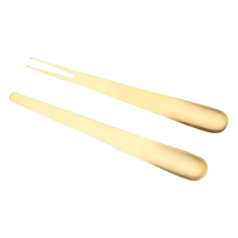 Daoqi stainless steel fruit fork creative tableware dessert spoon multifunctional dual-purpose cake small fork gold plated wholesale
