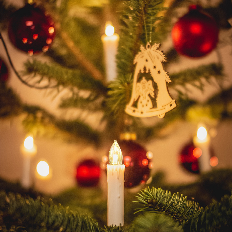 Vela electrónica LED luz de control remoto Vela de Navidad 9cm fiesta de vela de cumpleaños con clip de árbol de Navidad varilla de cera transfronteriza