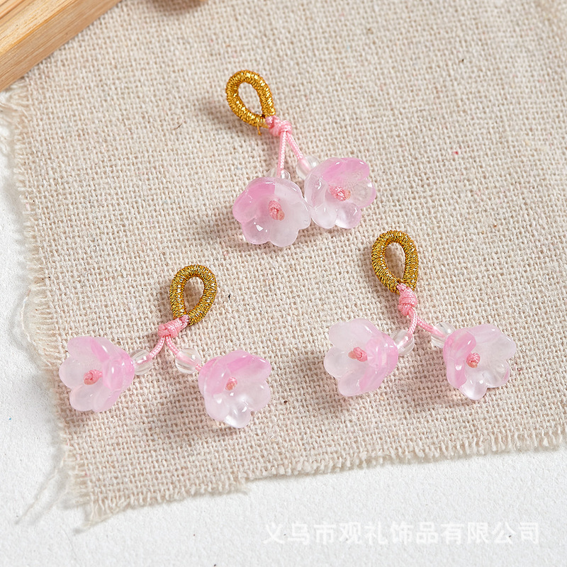 琉璃葫芦莲蓬樱花手串吊坠提溜串珠手链手工diy手绳编织饰品配件|undefined