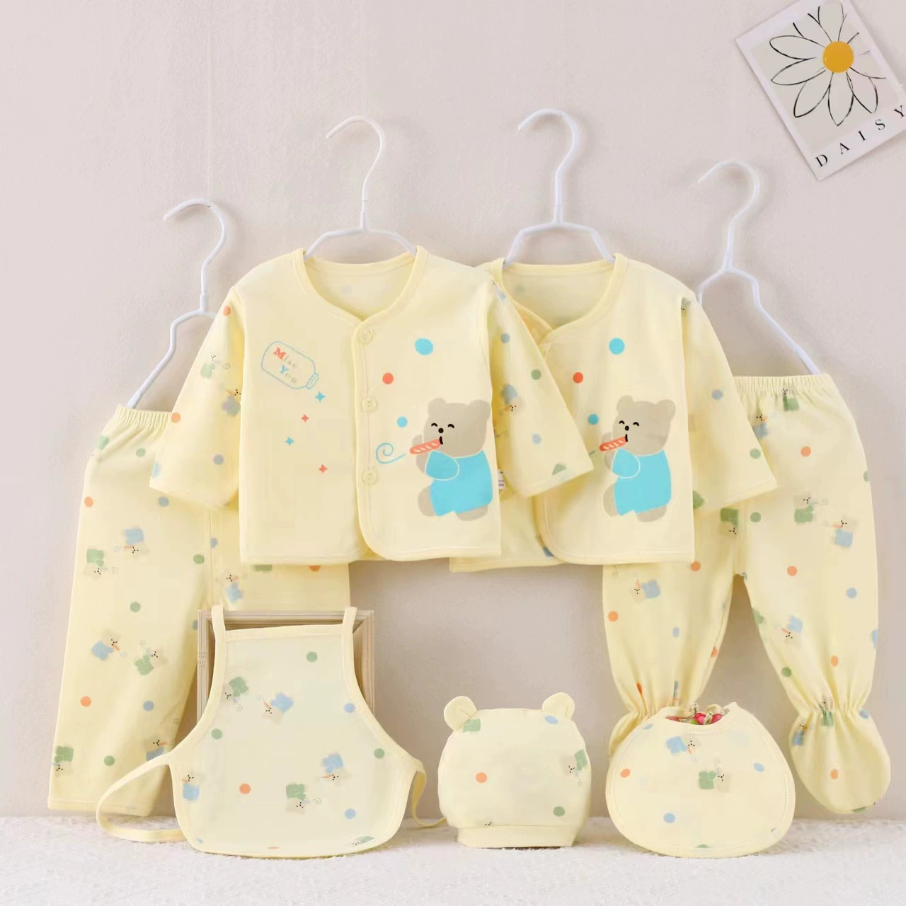 Plastic children's set for new born, sweater, combed cotton