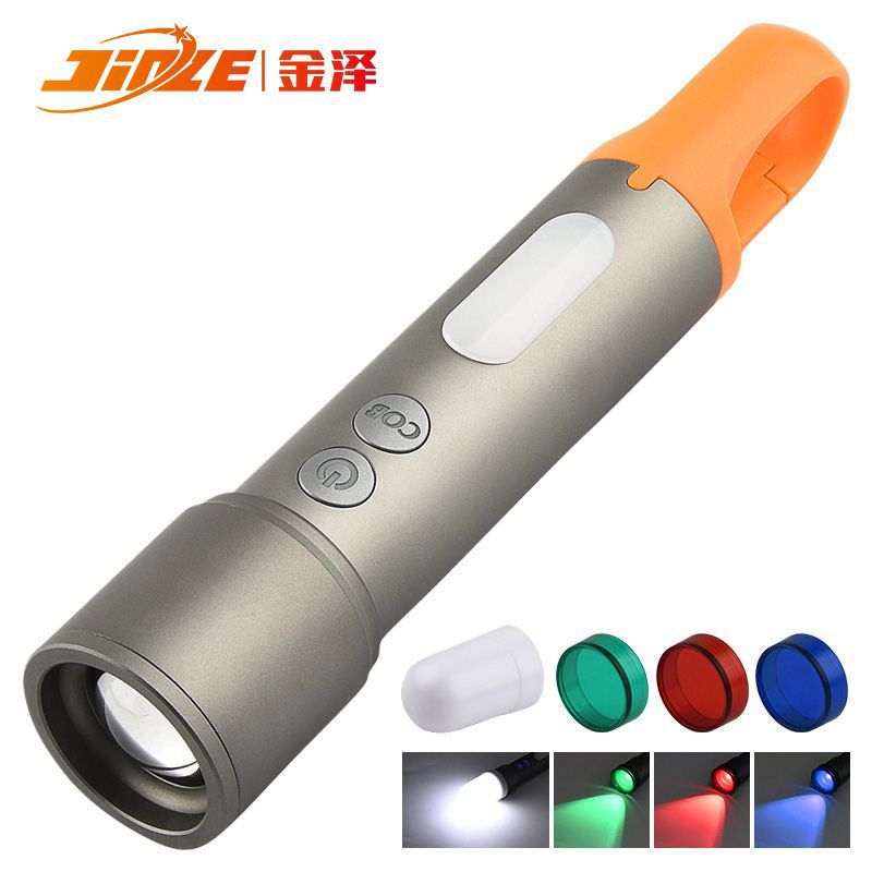 Cruz-frontera nueva linterna láser blanco al aire libre multi-función de camping luz fuerte luz de camping iluminación camping luz de trabajo