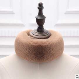 仿獭兔毛时尚百搭吸铁冬季保暖纯色毛绒仿兔毛围巾皮草毛领学生围