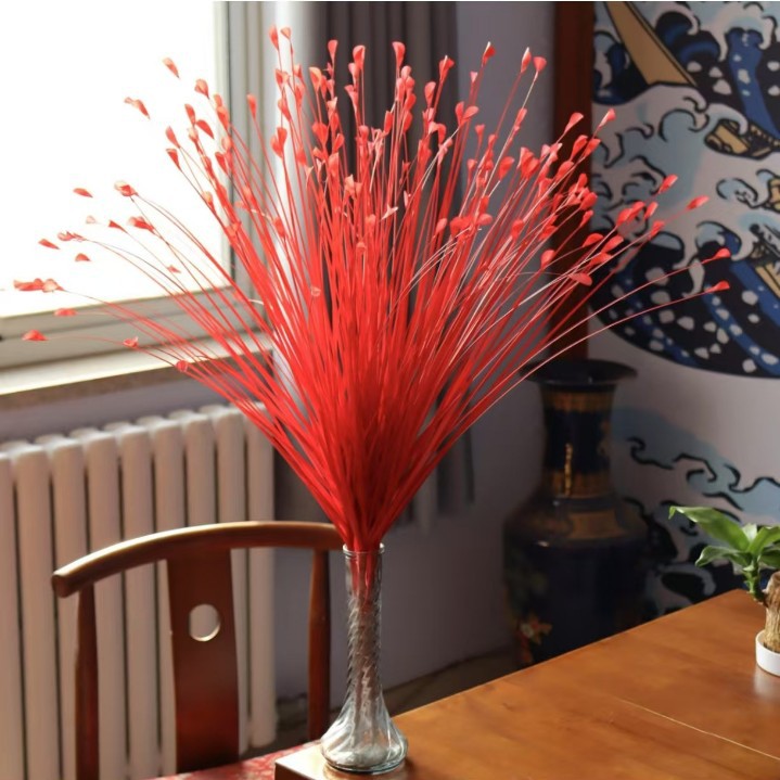 Ramo Floral 12 Ramitas — Juncos Artificiales Tipo Fuegos Artificiales