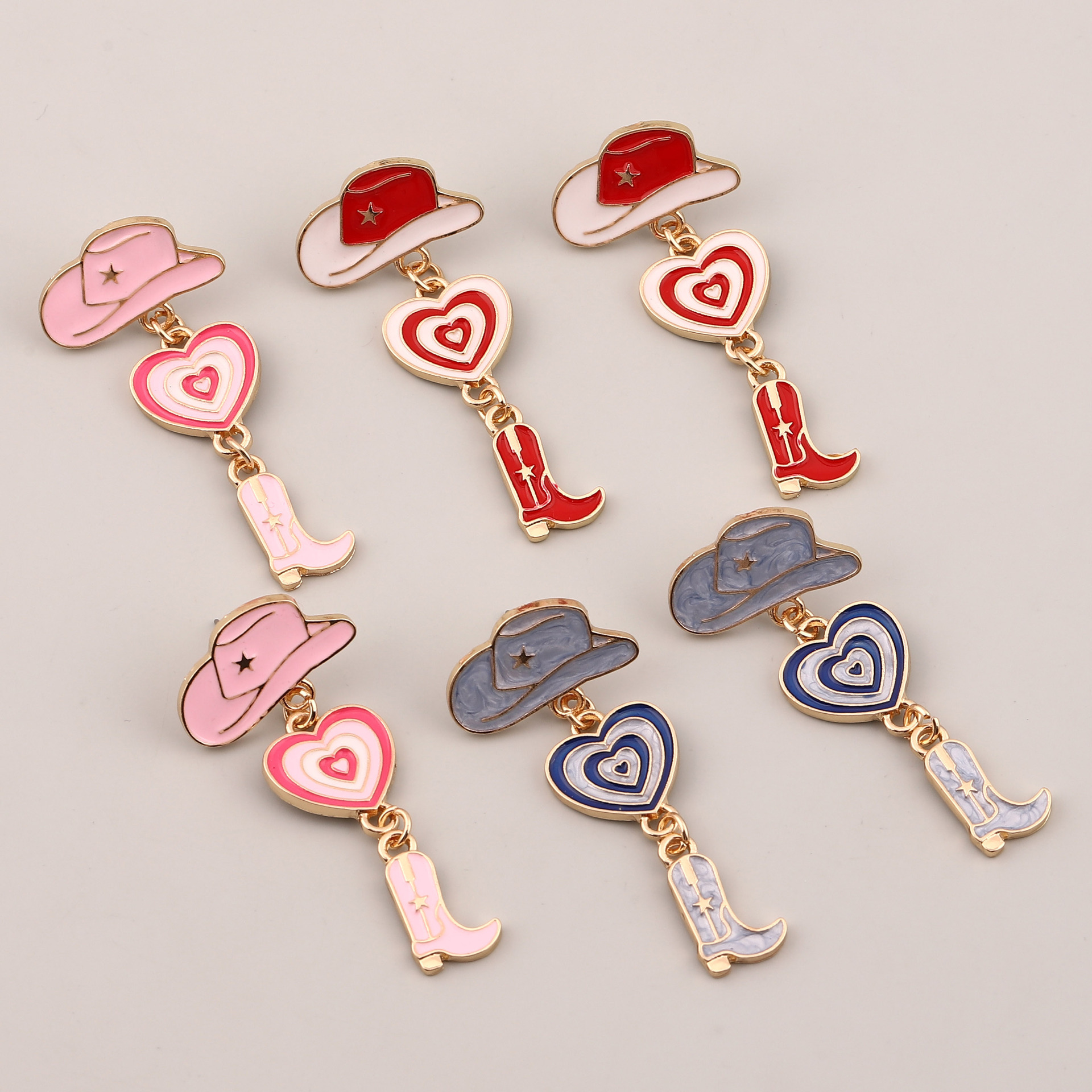 Heart Shape Pattern Women's Gender 1 Pair Simple Style Classic Style Heart Shape Alloy Drop Earrings