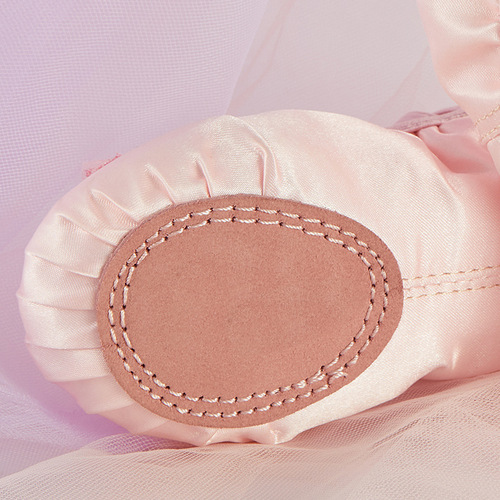 New children's ballet shoes, girls 'soft-sole practice dancing shoes, princess satin embroidery butterfly shape training shoes