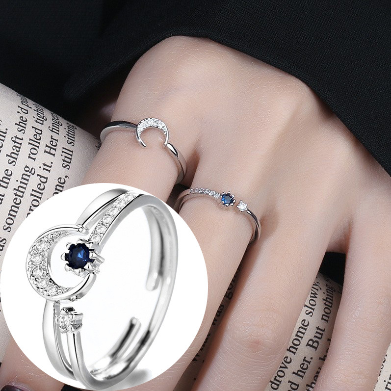 خاتم ألماس أزرق، إكسسوار، بيع بالجملة، عينة من الفضة عيار 925، طراز عالي الجودة