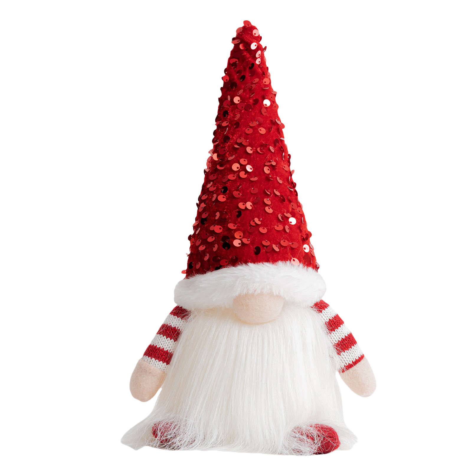 Navidad transfronteriza muñeca sin rostro decoración gorra de sequillas puede brillar adornos encantadores enanos Rudolf