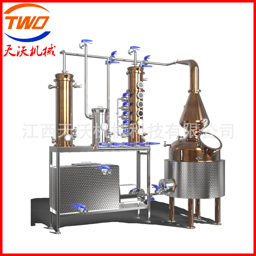 厂家直销500升威士忌蒸馏设备 金酒 朗姆酒蒸馏器 紫铜酿酒设备