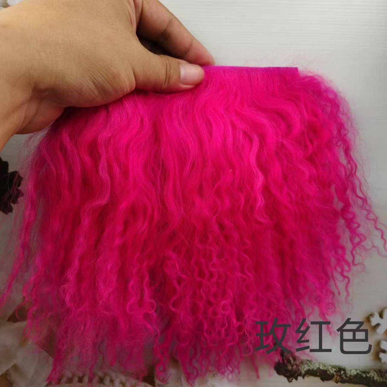 Alta calidad tan lana pelo fila bjd belleza nudo cerdo monstruo soldado monstruo ob11 Gao Ke Er multicolor 6 puntos bebé peluca