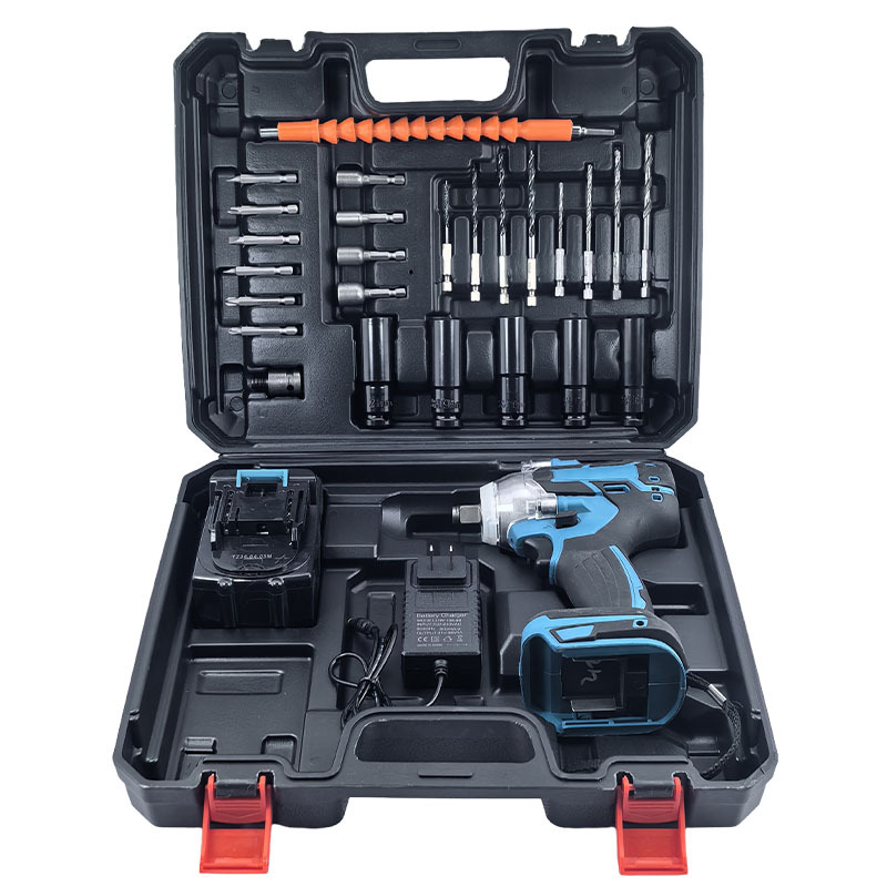 Llave de impacto eléctrica de litio sin escobillas llave eléctrica destornillador portátil gran par de reparación de automóviles pistola de aire fábrica al por mayor