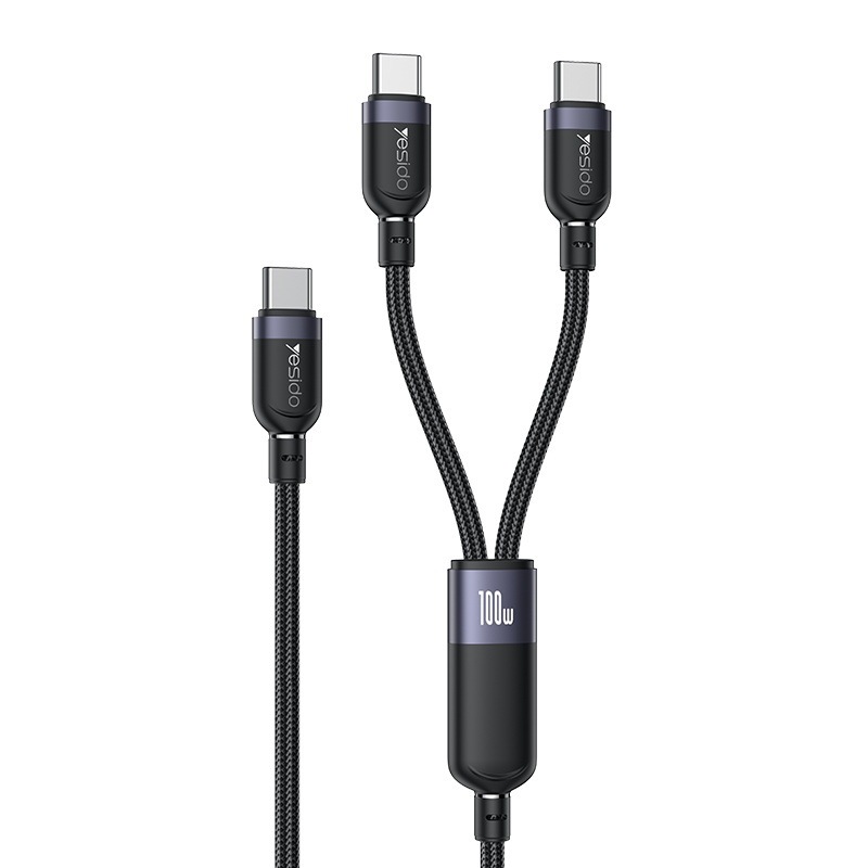 Yesido 携帯電話データケーブルは、Apple 高速充電ノートブック充電ケーブルデュアル Type-c 1 対 2 充電ケーブルに適しています|undefined