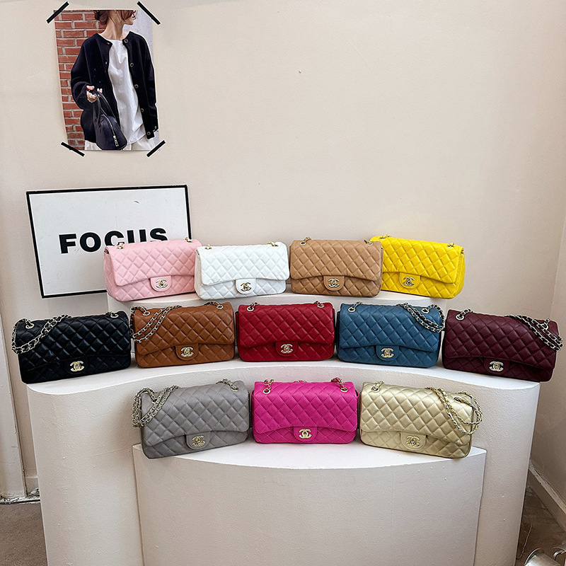 Cross-border Embroidered Chanel-style CF Women's Large Capacity Tote Bag 2026 New Model High-end Single Shoulder Crossbody Chain Bag