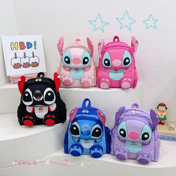 2025 Winter New Cute Cartoon Stitch Children's Backpack with Printed Pattern for Kindergarten Boys and Girls