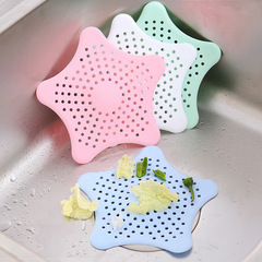 Five-pointed star floor drain filter mat anti-blocking floor drain star floor drain sink filter mat silicone floor drain