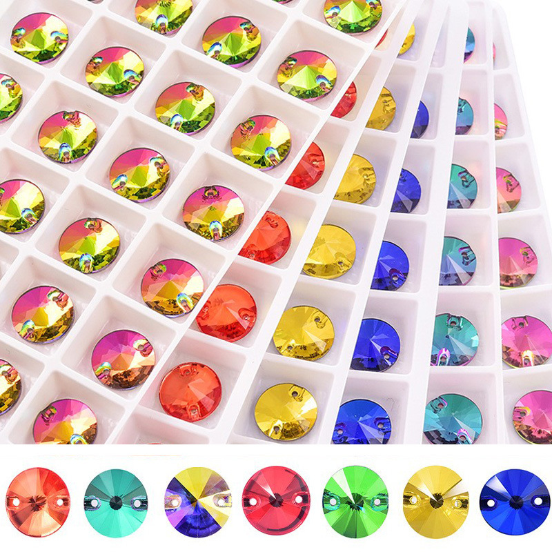 圆卫星平扣手缝钻  DIY婚纱服装饰品手缝钻 平底玻璃手缝钻饰辅料